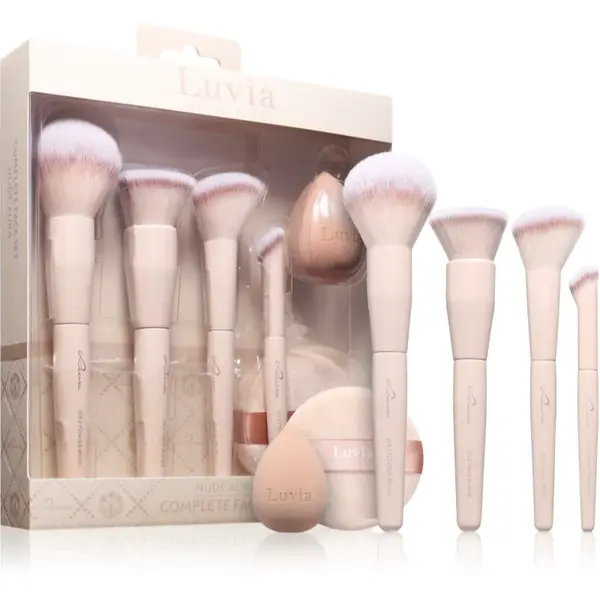 Luvia Cosmetics Complete Face Set Nude Aura sada štětců