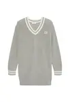 Calvin Klein Jeans Pletené šaty  sivá / biela ako vlna