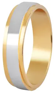 Beneto Exclusive Dámsky bicolor prsteň z ocele SPD05 52 mm