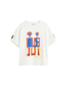 Desigual Tričko  kráľovská modrá / žltá / oranžová / biela