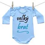 Boodyy Modré body s dlhým rukávom Veľký brat 56 (0-2 mesiace)