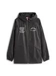 Tommy Jeans Prechodná bunda  čierna / šedobiela