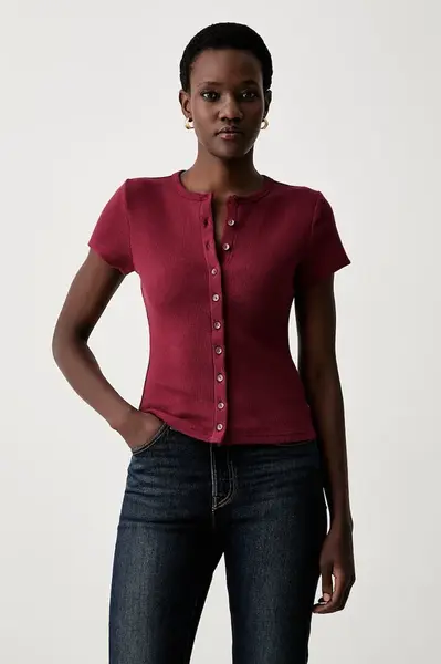 Levi's  tričko dámské s modalem RORY BUTTON THROUGH SS
