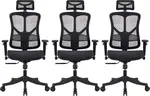 MERCURY 3PACK Ergonomická kancelářská židle GEMINI JNS-526, černá (3 ks)