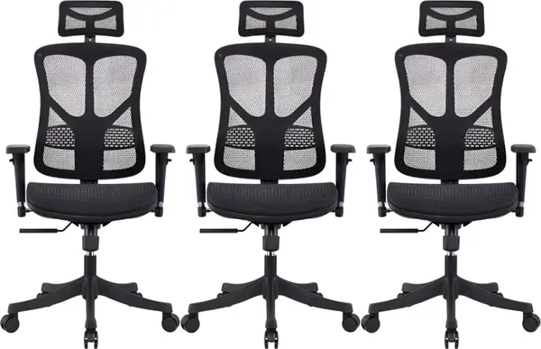MERCURY 3PACK Ergonomická kancelářská židle GEMINI JNS-526, černá (3 ks)