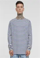Pánské triko Regular Stripe LS - bílé/modré