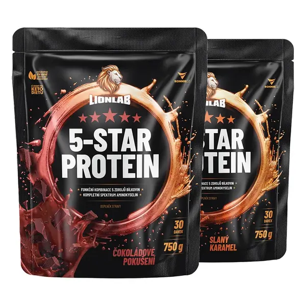 Lionlab 5-Star Protein AKCE 1+1 čokoláda&slaný karamel