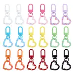 18Pcs 9 Style Alloy Spring Gate Rings & Alloy Swivel Clasps