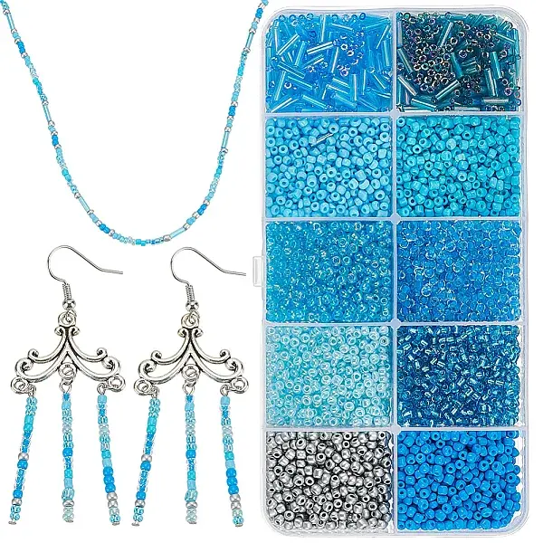 100G 10 Styles Glass Seed Beads