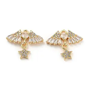 Brass Micro Cubic Zirconia Pendants
