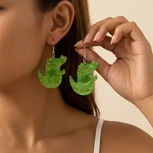 Printed Acrylic Dangle Earrings