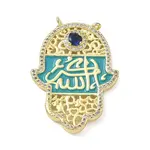 Brass Micro Pave Clear Cubic Zirconia Pendants
