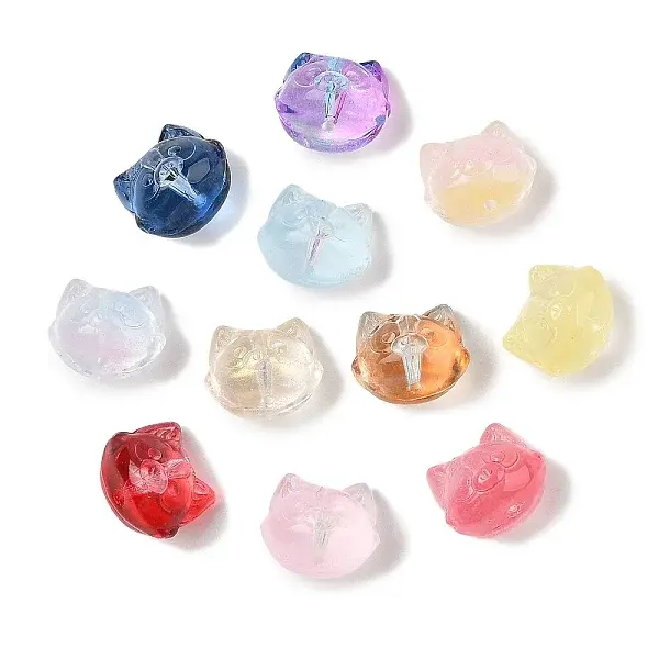 Transparent Spray Paint Glass Beads
