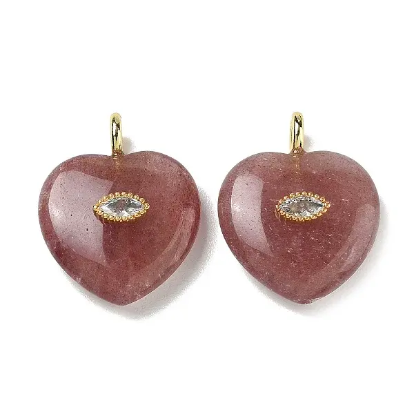 Natural Strawberry Quartz Pendants