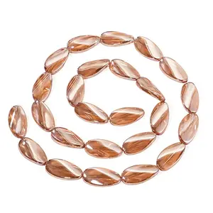 1Strand Electroplate Transparent Glass Beads Strands