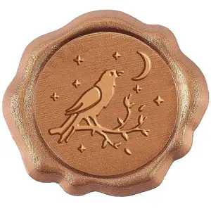 50Pcs Adhesive Wax Stamp Stickers