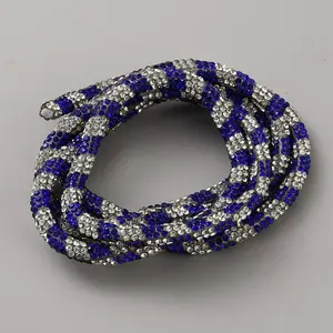PVC with Rhinestone Round Tube Cord