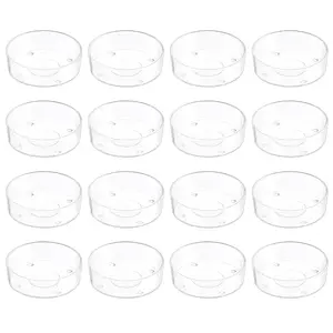 20Pcs Transparent Plastic Candle Holder