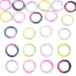 15Pcs Spray Paint Alloy Spring Gate Rings