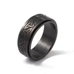 Enamel Sailor's Knot Pattern Rotating Spinner Ring