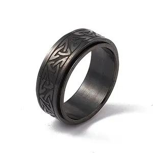 Enamel Sailor's Knot Pattern Rotating Spinner Ring