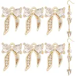 Brass Micro Pave Clear Cubic Zirconia Charms