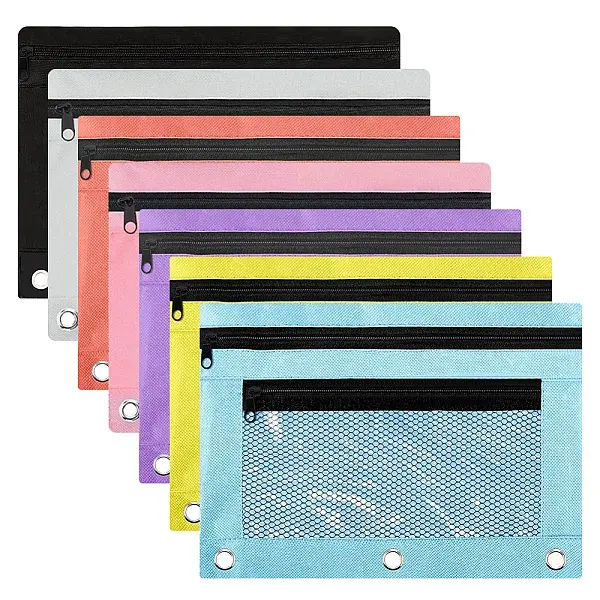 Rectangle Polyester Mesh Pen Bags