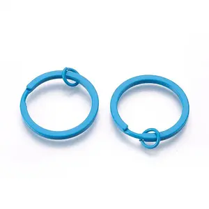 Spray Painted Iron Split Key Rings