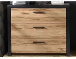 Komoda se 3 zásuvkami Dalate 101 cm, dub catania/černá