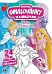 Princezny: Tvarované omalovánky se samolepkami - kniha z kategorie Omalovánky