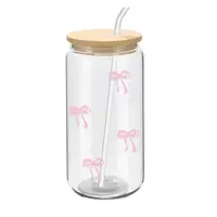 Livefy pohár so slamkou SlimBowy 450ml, ružový