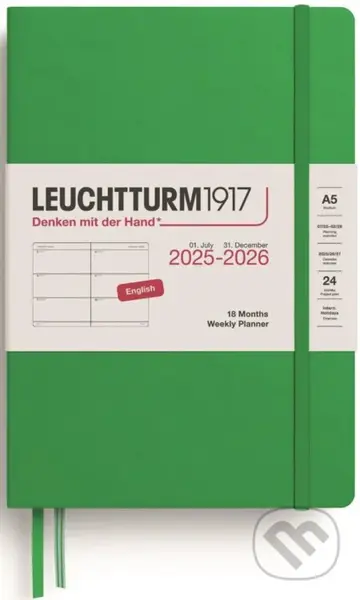 Weekly Planner 2026 Medium (A5) 18 Months Spring Leaf