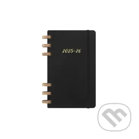 Moleskine – 12-mesačný týždenný študentský špirálový plánovací zápisník (diár) Academic 2025/2026 - čierny