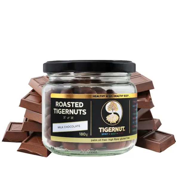 Pražené tigrie orechy s mliečnou čokoládou