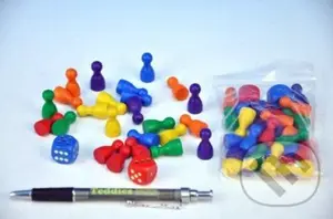 Člověče, nezlob se! náhradní figurky dřevo + 2 kostky