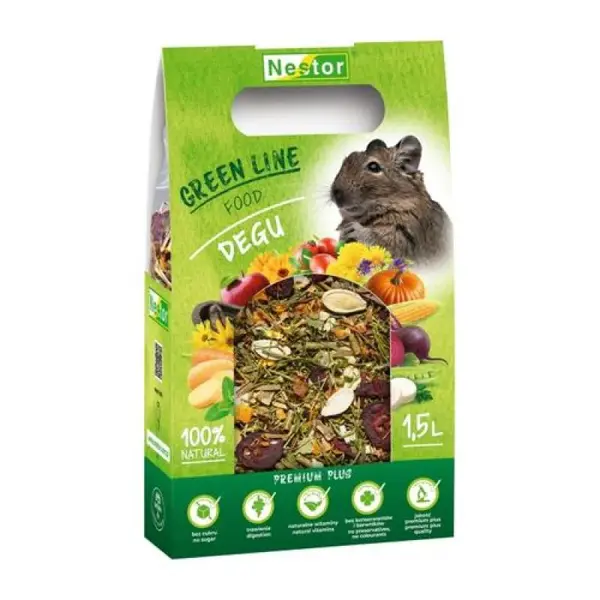 NESTOR GreenLine PREMIUM PLUS Degu 1500ml/460g prémiové krmivo pre degu