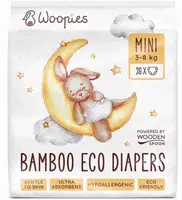 Wooden Spoon Woopies detské EKO plienky Mini 3-8 kg 36 ks