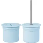 Minikoioi Sip+Snack Set jídelní sada pro děti Mineral Blue / Powder Grey 1 ks