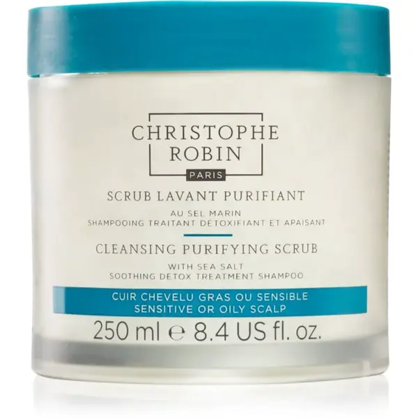 Christophe Robin Cleansing Purifying Scrub with Sea Salt čisticí šampon s peelingovým efektem 250 ml