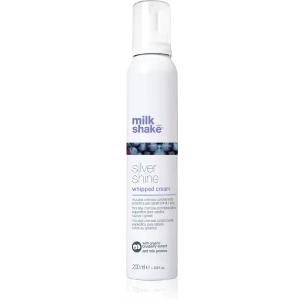 milk_shake® Silver Shine Whipped Cream pěnový kondicionér neutralizující žluté tóny 200 ml