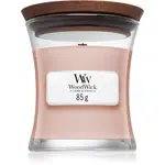 Woodwick Vanilla & Sea Salt vonná svíčka s dřevěným knotem 85 g