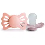 FRIGG Lucky Size 2:6-18 months dudlík Pretty in Peach/Primrose 2 ks