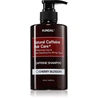 KUNDAL Caffeine Shampoo Cherry Blossom hloubkově čisticí přírodní šampon proti vypadávání vlasů 500 ml