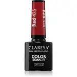 Claresa SoakOff UV/LED Color Rainbow Explosion gelový lak na nehty odstín Red 425 5 g