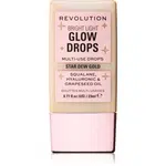 Makeup Revolution Bright Light Glow Drops tekutý rozjasňovač odstín Golden Star Dew 23 ml