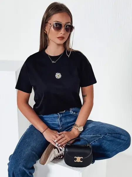 Dámske tričko FLORTA čierne