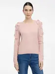 Light pink women's sweater with floral application ORSAY - Women's