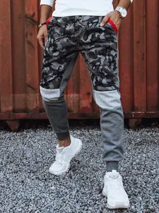 Spodnie męskie dresowe camo antracytowe Dstreet