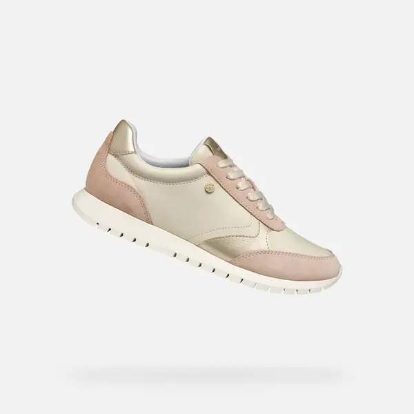 Cream women's sneakers Geox Sukie 2.0 - Women's