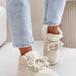 Insulated women's sneakers Big Star cream